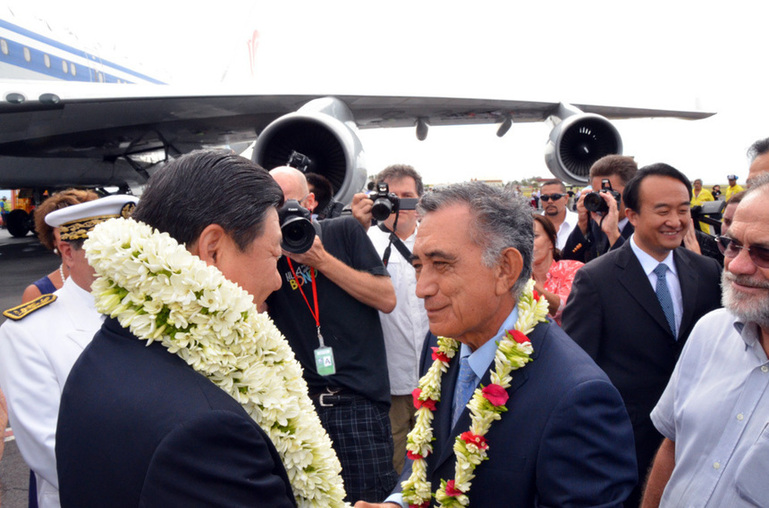 Escale express du Vice-président chinois en Polynésie française