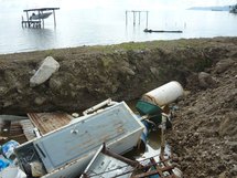 Décharge sauvage à Tumarra, commune de Raiatea.