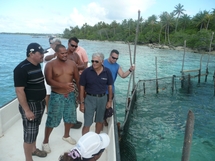 visite du parc à poissons de Manate Tetahio à Ahe