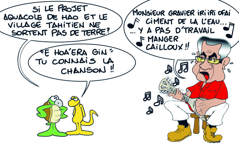 " Le projet aquacole de Hao et le village tahitien " vu par Munoz " Le projet aquacole de Hao et le village tahitien " vu par Munoz