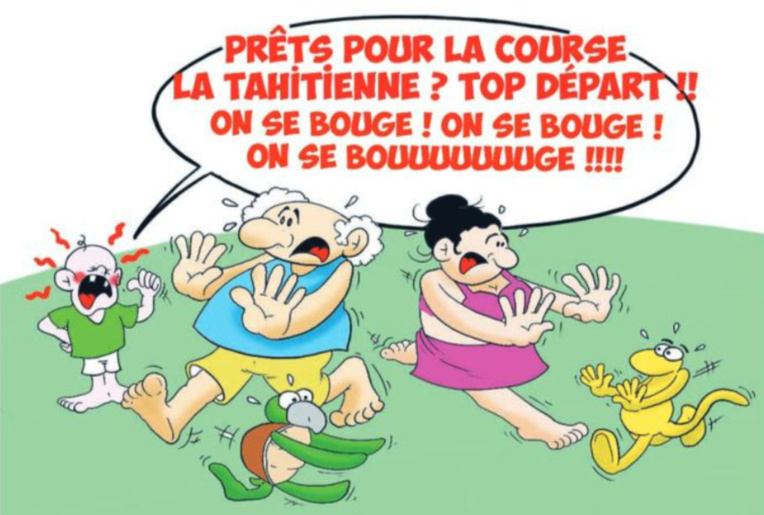 " La Tahitienne, top départ ! " vu par Munoz " La Tahitienne, top départ ! " vu par Munoz
