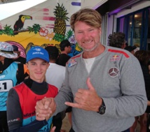 Mathieu Michaux au côté de Bjorn Dunkerbeck véritable légende vivante de la discipline.