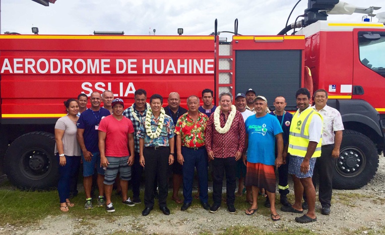 Les pompiers de l’aéroport de Huahine formés