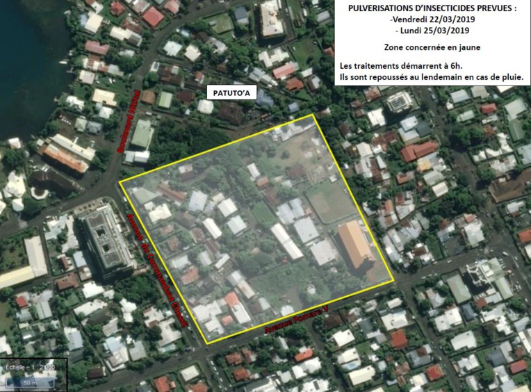 Le secteur de Patutoa, à Papeete, où réside le cas de dengue type 2 récemment recensé. Le secteur de Patutoa, à Papeete, où réside le cas de dengue type 2 récemment recensé.