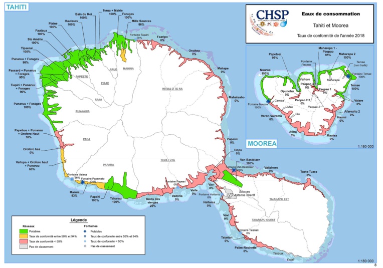 Qualité eau de consommation Iles du Vent. Qualité eau de consommation Iles du Vent.
