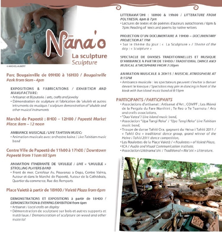 La sculpture au rendez-vous du Mahana Pae ce vendreedi