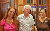 Monsieur LEPLAT entouré de madame Raymonde RAOULX (à droite) et de madame Alexa BONNETTE