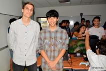 Yannick Massin et Axel Labarrere, membres de l'équipe qui a créé le jeu Fenua