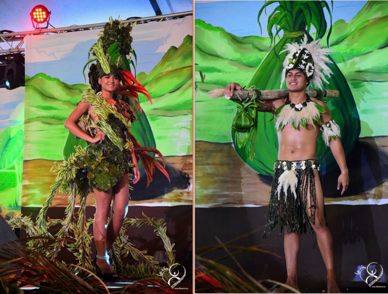 Mahera Iotua et Jordan Haatani ont remporté les prix du meilleur costume végétal.