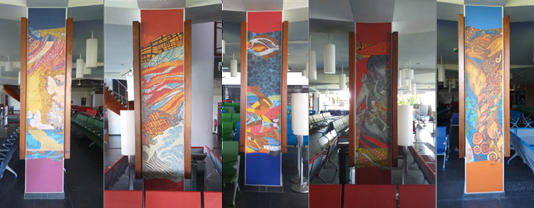 La salle d’embarquement de l’aéroport transformée en galerie d’art