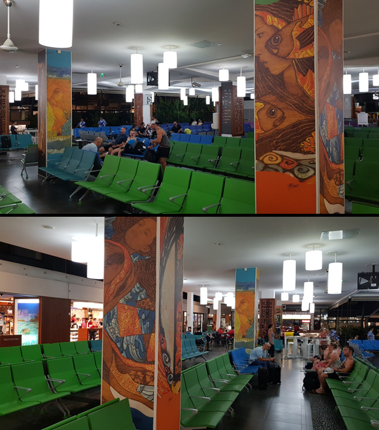 La salle d’embarquement de l’aéroport transformée en galerie d’art La salle d’embarquement de l’aéroport transformée en galerie d’art