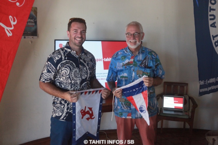 Le nouveau président du Yacht Club Jessee Besson et Tom Hogan Le nouveau président du Yacht Club Jessee Besson et Tom Hogan