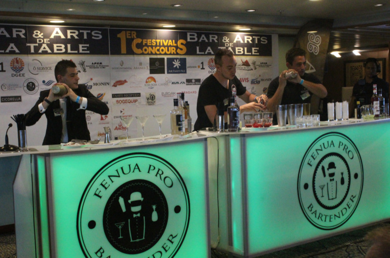 Les épreuves de bar ont eu lieu sur l'Aranui.