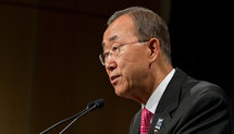 Ban Ki-Moon lors du Forum du Pacifique