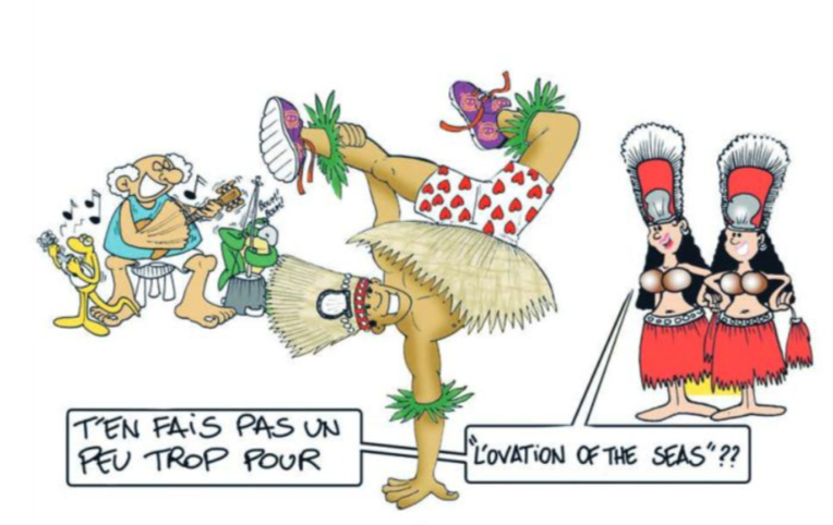 " Le paquebot Ovation of the Seas au fenua " par Munoz " Le paquebot Ovation of the Seas au fenua " par Munoz