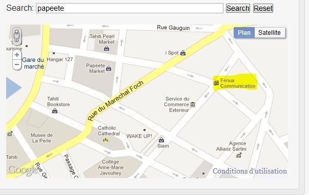 Un accès à google maps avec de "bonnes adresses "