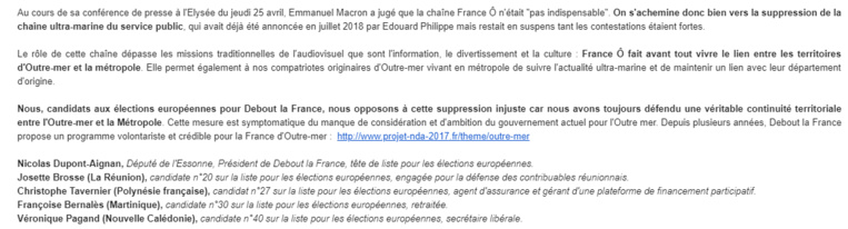 Européennes : Dupont-Aignan et son candidat de "Polynésie française" 