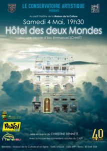 "L'hôtel des deux mondes" d'Éric-Emmanuel Schmitt au petit théâtre "L'hôtel des deux mondes" d'Éric-Emmanuel Schmitt au petit théâtre
