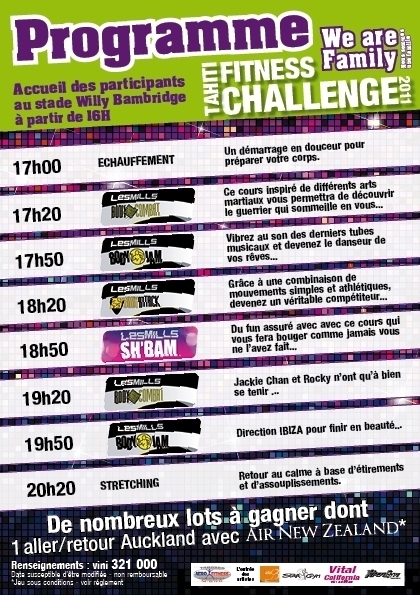 Tahiti Fitness Challenge 2011 au profit de la Ligue contre la cancer