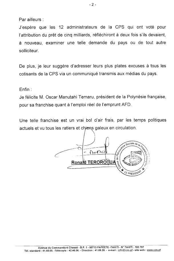 Ronald Terorotua dénonce les "mensonges" de Pierre Frébault