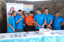 Les élèves du lycée hôtelier chargé de l'accueil des participants, assument avec brio cet exercice de reception grandeur nature