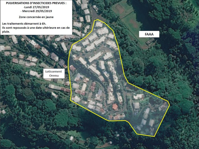 Dengue 2 : pulvérisations insecticides à Faa'a et Paea