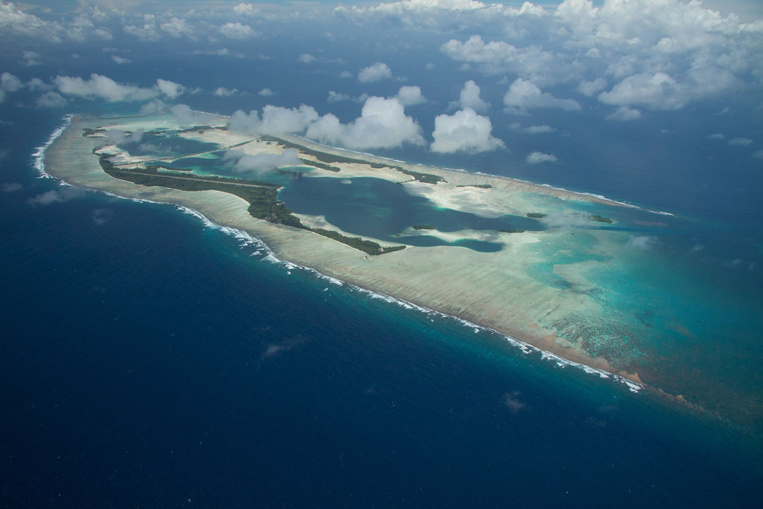 Une vue aérienne de l’atoll, qui bénéficie d’un statut très particulier au sein des Etats-Unis.