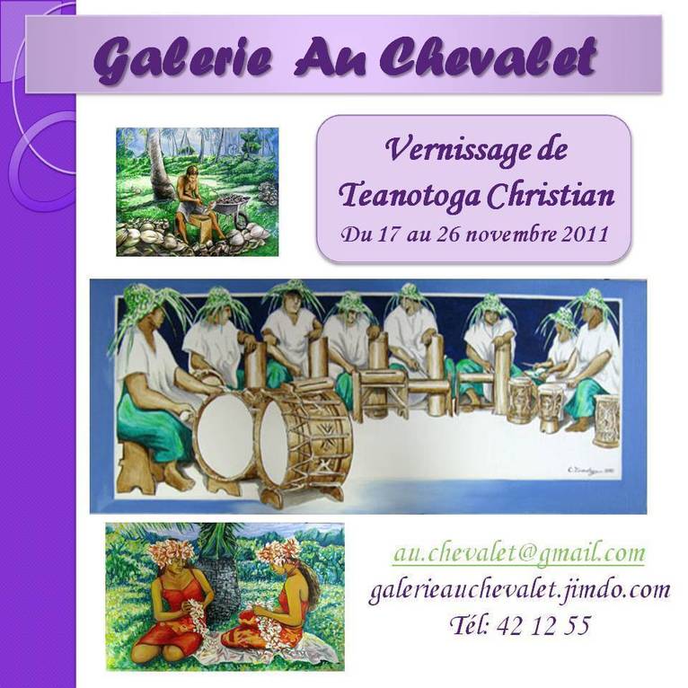 Christian TEANOTOGA au Chevalet: Une exposition de peintures inspirées de la vie polynésienne