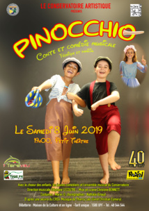 Pinocchio, une comédie musicale interprétée par les élèves du conservatoire