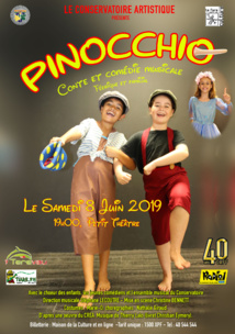 Pinocchio, une comédie musicale interprétée par les élèves du conservatoire Pinocchio, une comédie musicale interprétée par les élèves du conservatoire