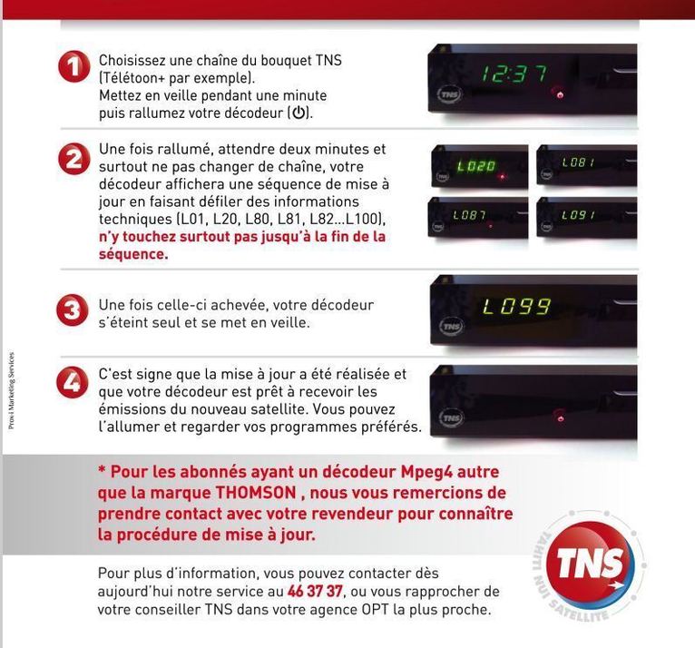 Télévision TNT par satellite: les procédures à suivre pour remettre vos décodeurs à jour