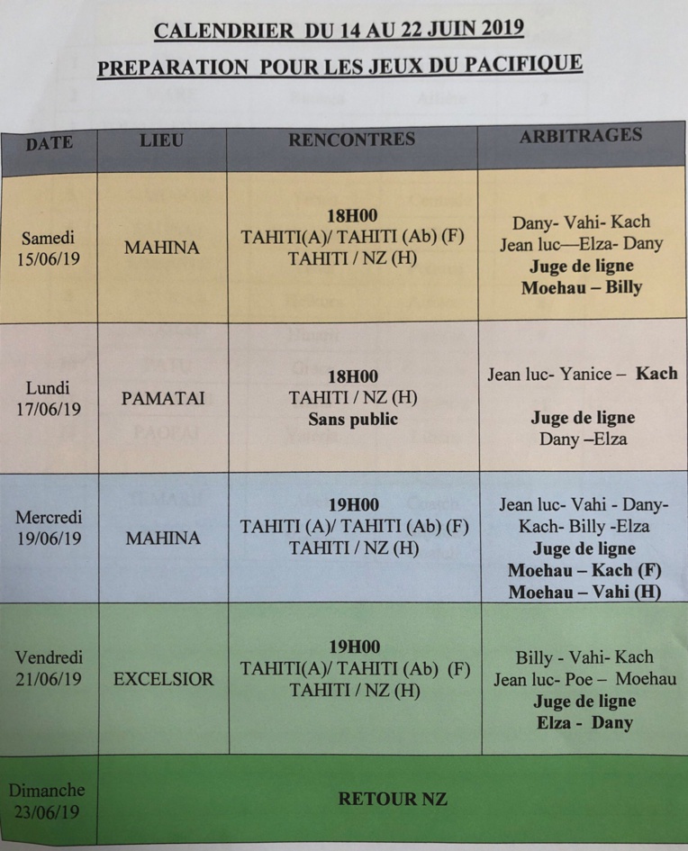 Volley-ball : Quatre matchs contre la Nouvelle-Zélande pour se tester avant les Jeux de Samoa Volley-ball : Quatre matchs contre la Nouvelle-Zélande pour se tester avant les Jeux de Samoa