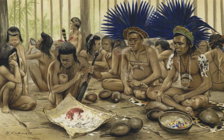 Une fête de la mort chez les Indiens Bororo, telle que décrite par von den Steinen, premier homme blanc à approcher ces Indiens amazoniens.
