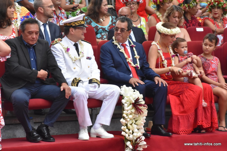 Le président Fritch en compagnie du représentant de l'Etat. Le président Fritch en compagnie du représentant de l'Etat.