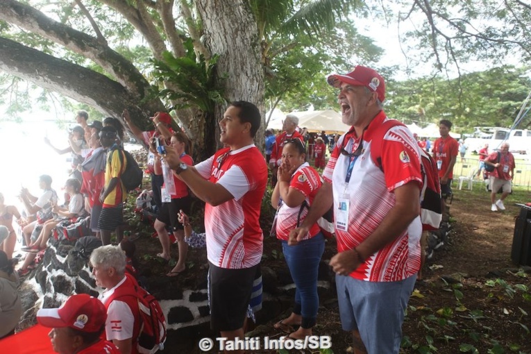 Michel Sommers, président de la fédé de natation, a donné de la voix pour encourager Rahiti