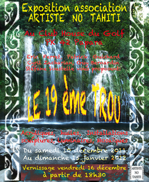 Exposition au club House du Golf d'Atimaono