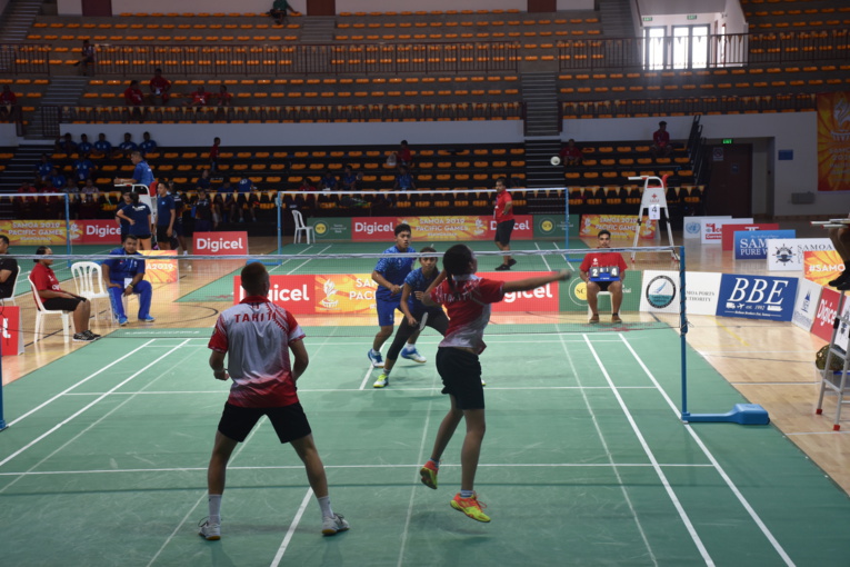 La médaille de bronze pour le badminton tahitien en équipe mixte La médaille de bronze pour le badminton tahitien en équipe mixte