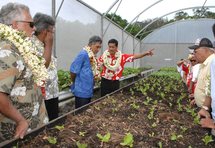 Inauguration de la serre agricole commune en juin 2009