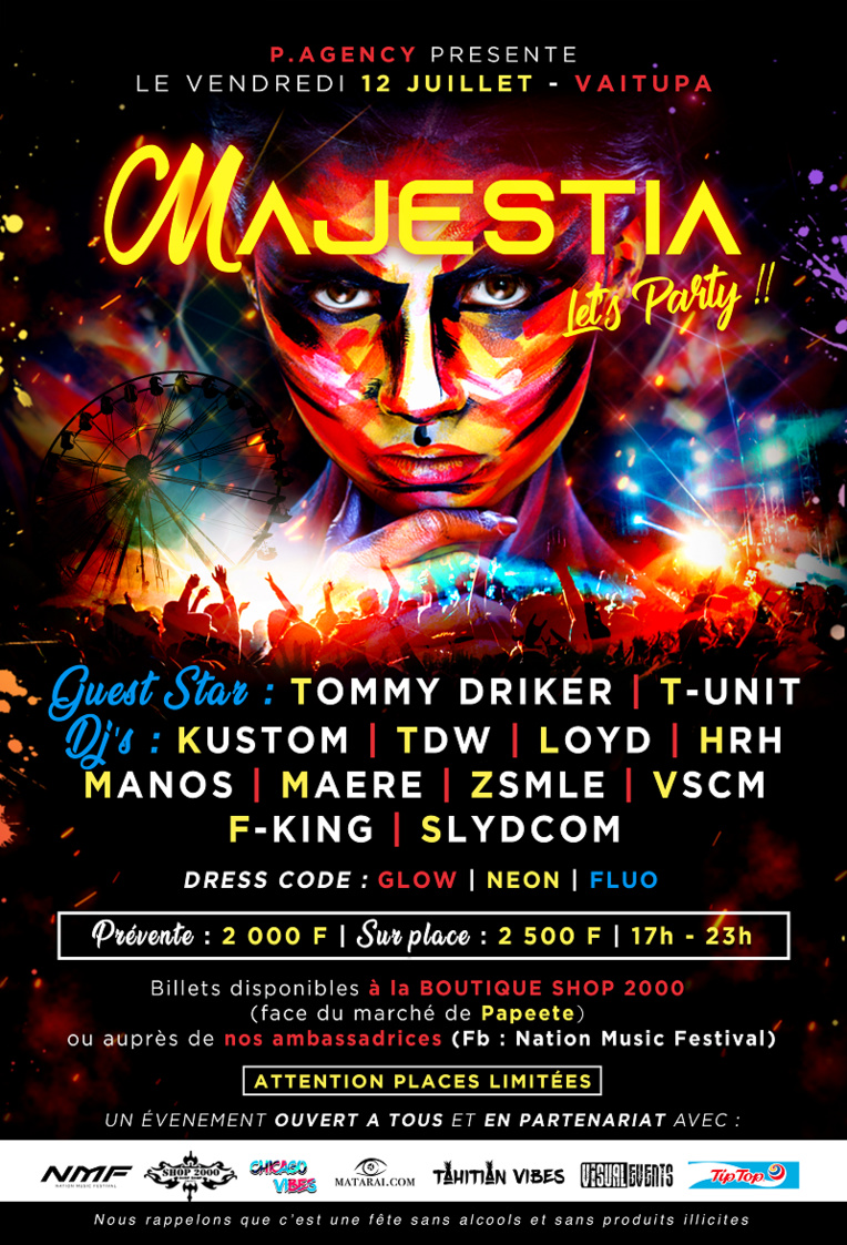 Majestia : une fête électro à côté des pāpio ce vendredi