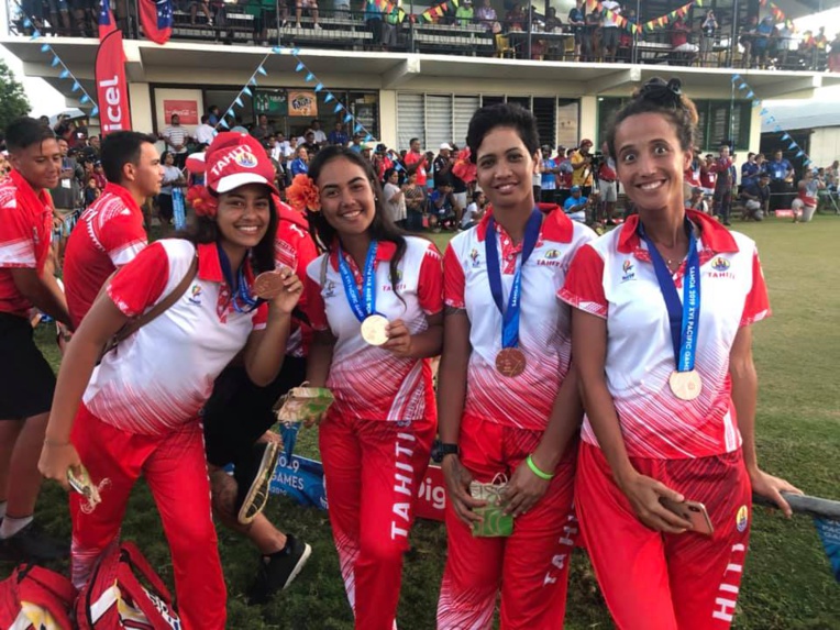 De gauche à droite Maggy Dury, Flavia Reid-Amaru, Vaea Nauta et Moea Simon