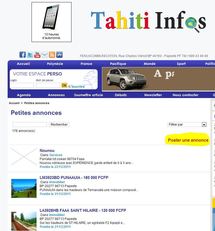 Sur Tahiti Infos, vous pouvez déposer vos petites annonces gratuitement