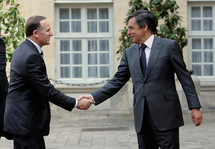 Le 27 avril 2011, François Fillon recevait John Key à Matignon