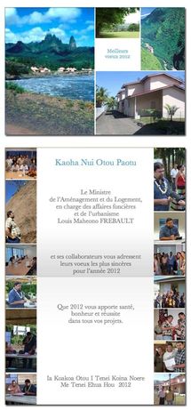 Pour 2012, le ministre de l'aménagement Louis Frébault fait le voeu de "nouvelles résidences citoyennes".