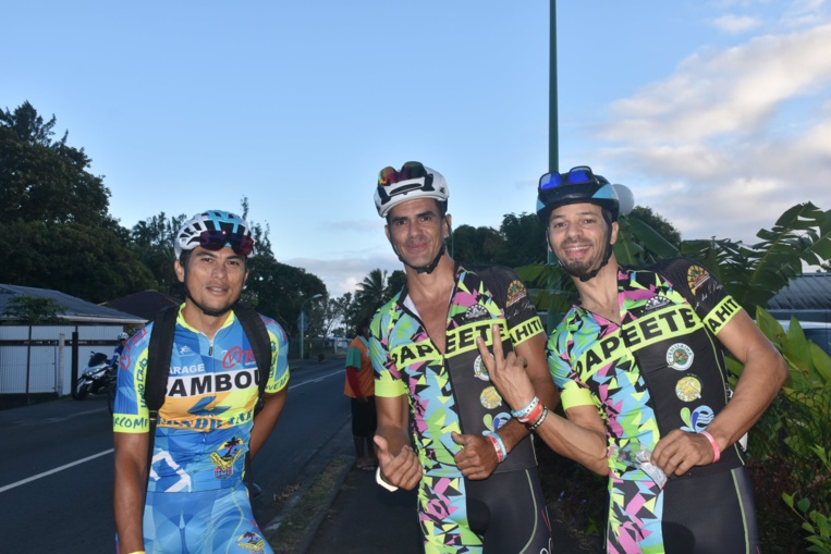 De gauche à droite Raimana Mataoa, Manarii Laurent et Medhi Gabrillargues