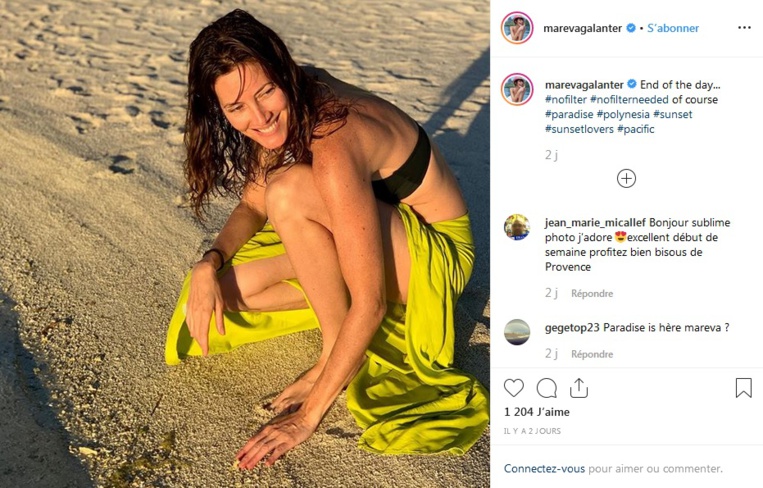 Mareva Galanter en vacances en Polynésie Mareva Galanter en vacances en Polynésie