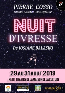 "Nuit d’ivresse" adaptée au Petit théâtre "Nuit d’ivresse" adaptée au Petit théâtre