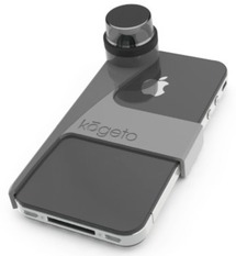 L'accessoire Dot fabriqué par la start-up Kogeto pour l'iPhone se cale sur l'objectif de l'appareil photo du téléphone pour prendre des vidéos panoramiques à 360%, sans équipement onéreux ni expertise technique.
