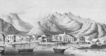 La rade de Honolulu telle qu’elle se présentait en 1849, quand les navires de de Tromelin vinrent y mouiller leurs ancres.