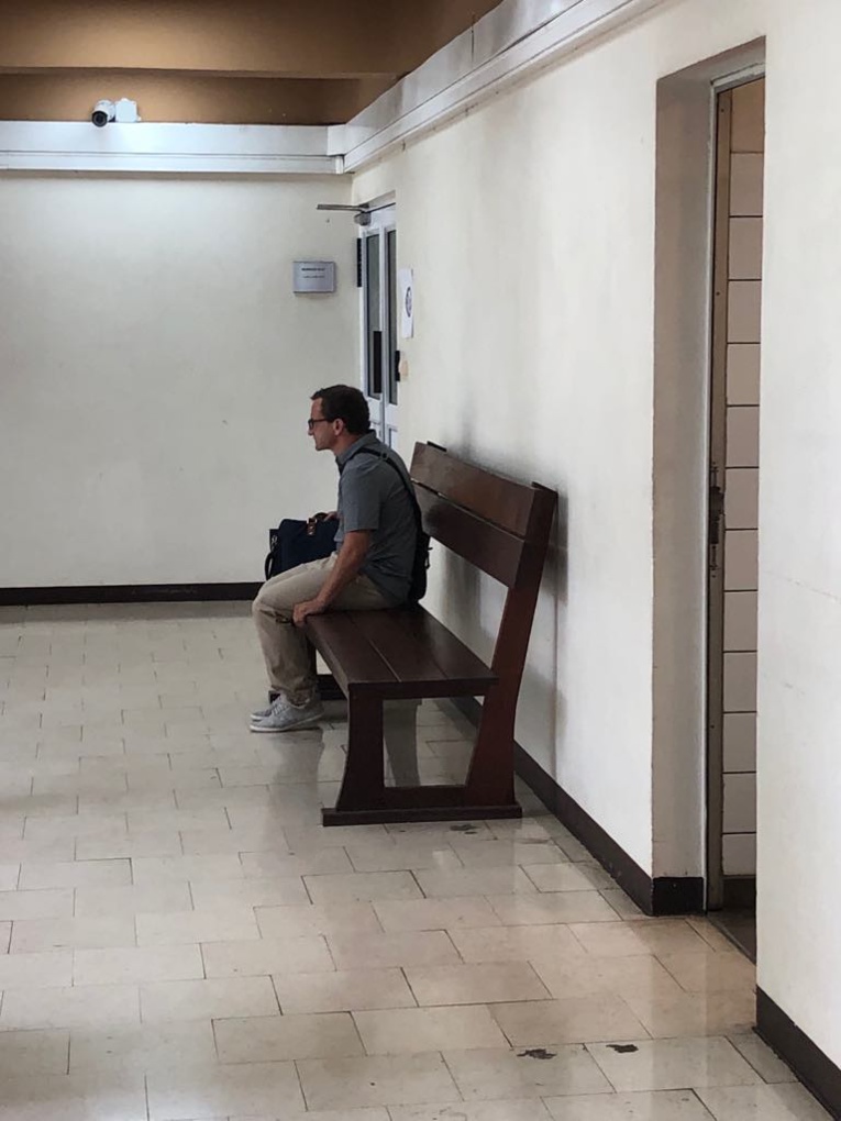 Maxime Valla au palais de justice de Papeete le 4 septembre.