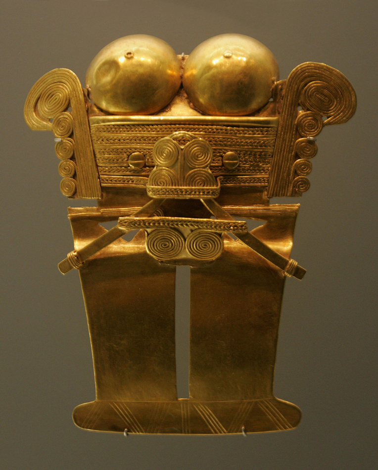 La culture Tairona a fourni des pièces d'une remarquable facture, mêlant différentes techniques métallurgiques, comme le procédé de moulage à la cire perdue. La culture Tairona a fourni des pièces d'une remarquable facture, mêlant différentes techniques métallurgiques, comme le procédé de moulage à la cire perdue.